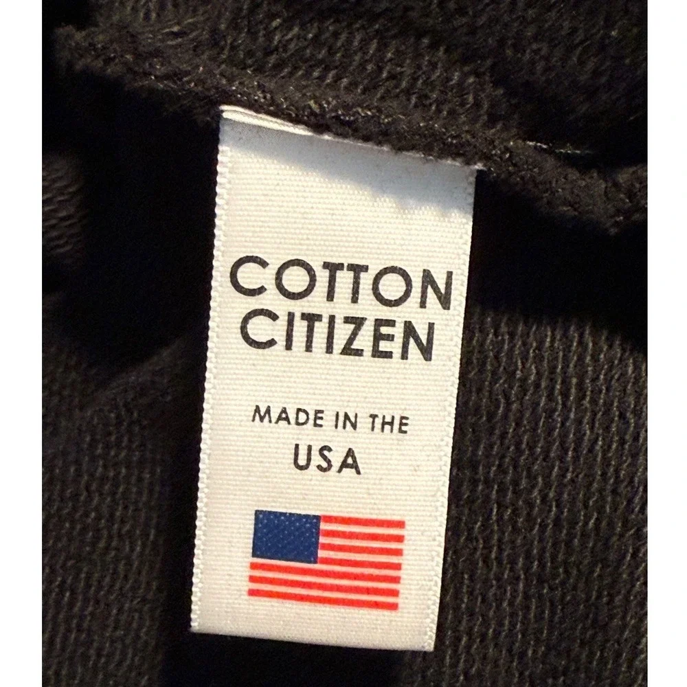 Cotton Citizen Crew‎ Neck Sweatshirt Pullover Long Sleeve Black Mens Size Medium - Picture 7 of 8